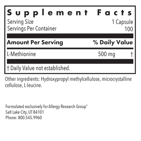 Allergy Research Group L-Methionine