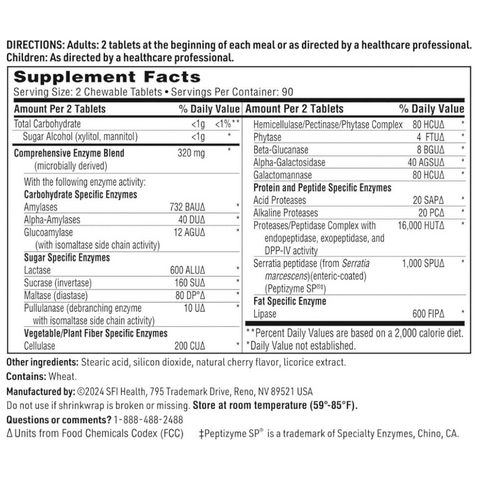 SFI Ther-Biotic Vital-Zymes Chewable
